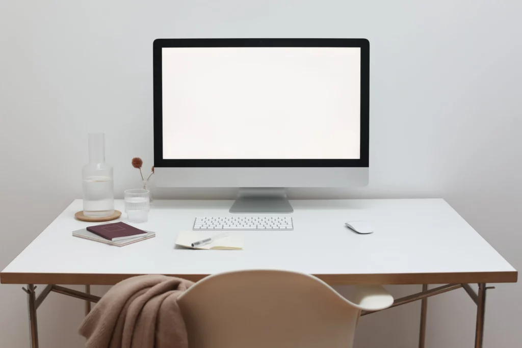 Apple Desktop computer on a desk